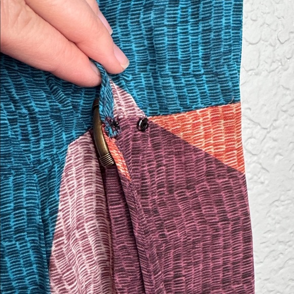 VIX Paula Hermanny Colorblock Patterned Wrap Caftan Cover-up Size Small - Picture 10 of 10